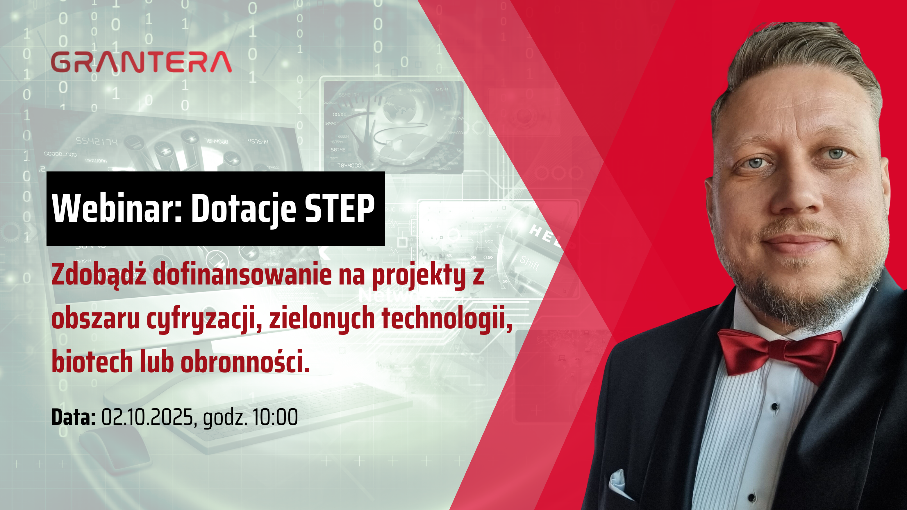 Wydarzenie: “Dotacje STEP: Zdobądź dofinansowanie na projekty z obszaru cyfryzacji, zielonych technologii, biotech lub obronności.”