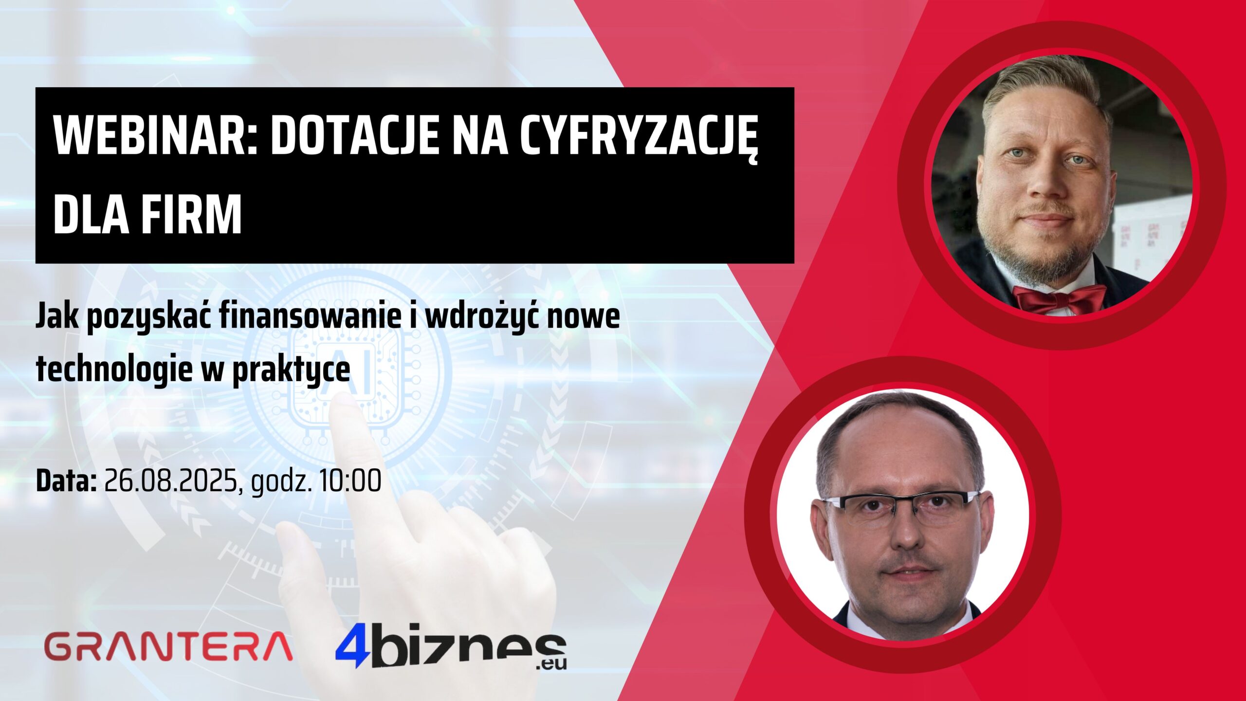 WEBINAR: Dotacje na cyfryzację dla firm – jak pozyskać finansowanie i wdrożyć nowe technologie w praktyce