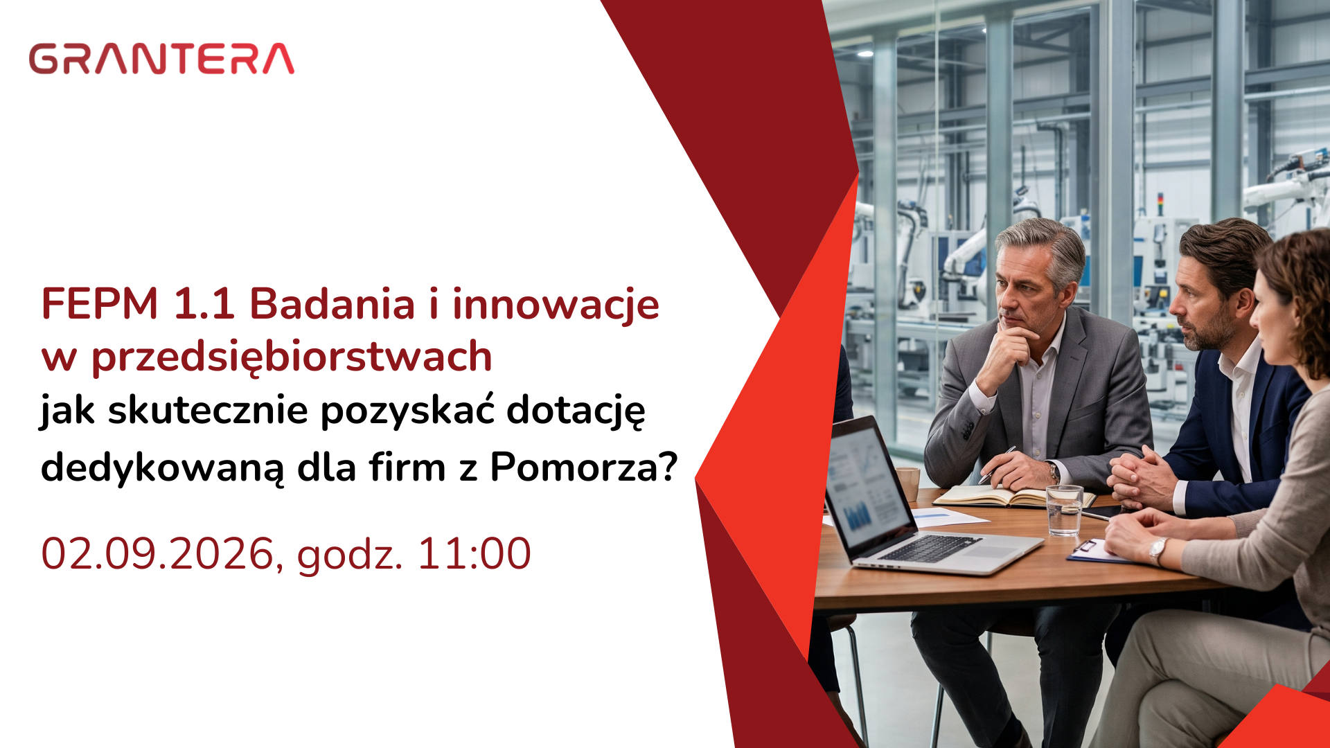 Bezpłatny webinar FEPM 1.1 – dotacje dla firm z województwa pomorskiego